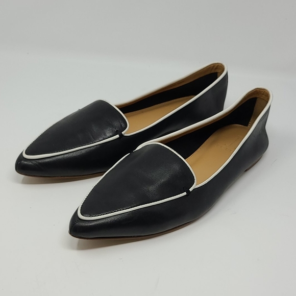 edie leather loafers with piping